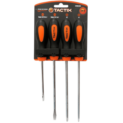 Juego de destornilladores Tactix, 4 piezas