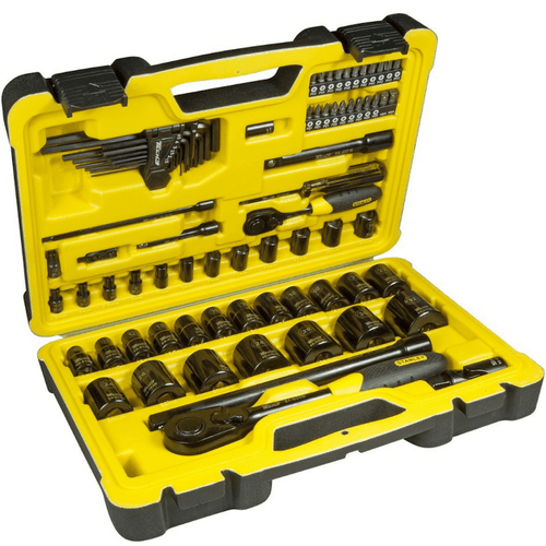 Juego de Bocallaves Tech3 Encastre 1/2" - 1/4" con Criquet mm  78 Piezas Modelo Stmt81213-840 Stanley