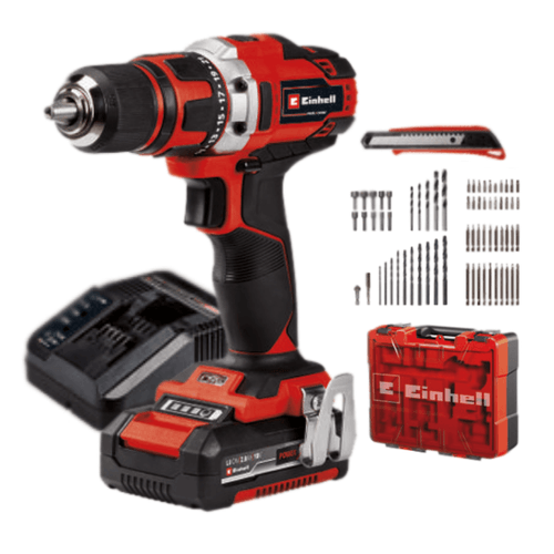 Atornillador Inalámbrico 18V Einhell + Kit 69 Piezas