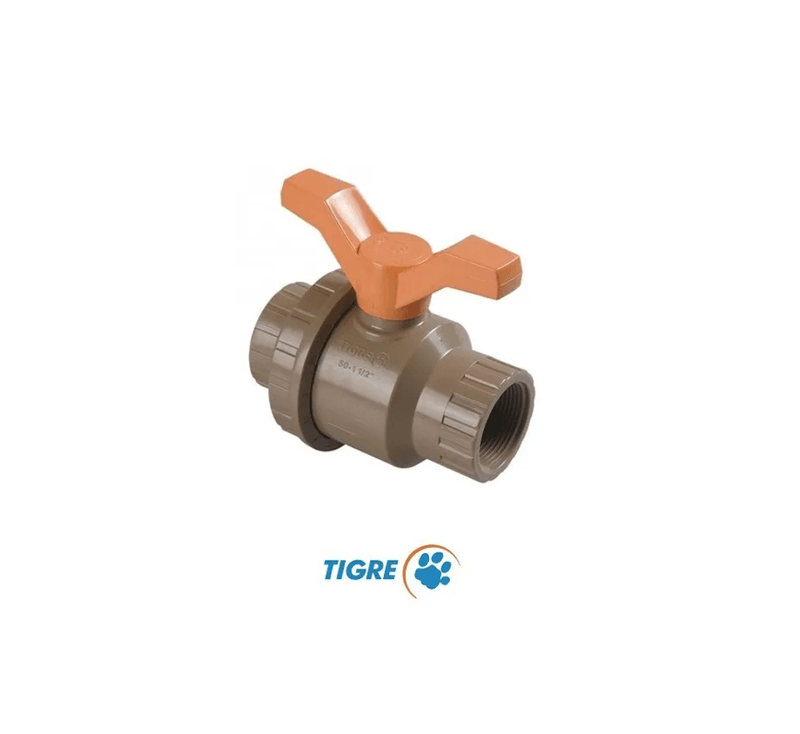 Valvulas PVC Media Union Doble Roscable - Tigre