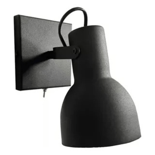 Aplique Metálico GU10 1 Luz Negro Iluminación - APQ1LNG