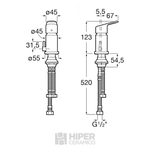 Grifería para Bidet Monocomando con lluvia Roca Coral-1760302335853