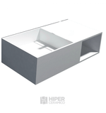 Lavatorio Suspendido Denia White Matte 80 x 40 x 20 cm-1760308345463