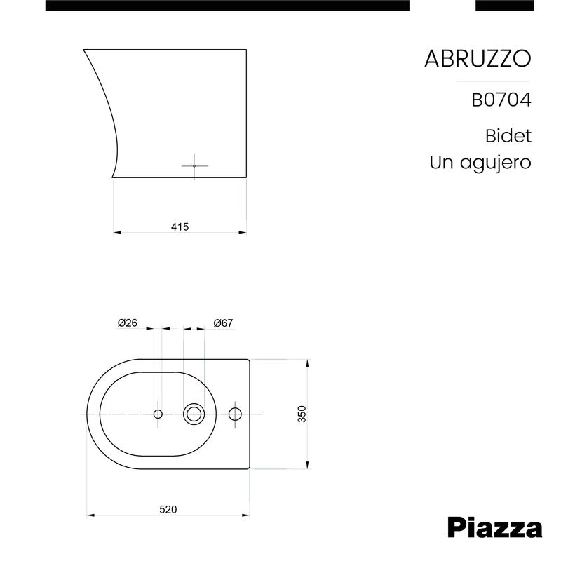 Bidet Piazza Abruzzo 1 agujero-1760309168131