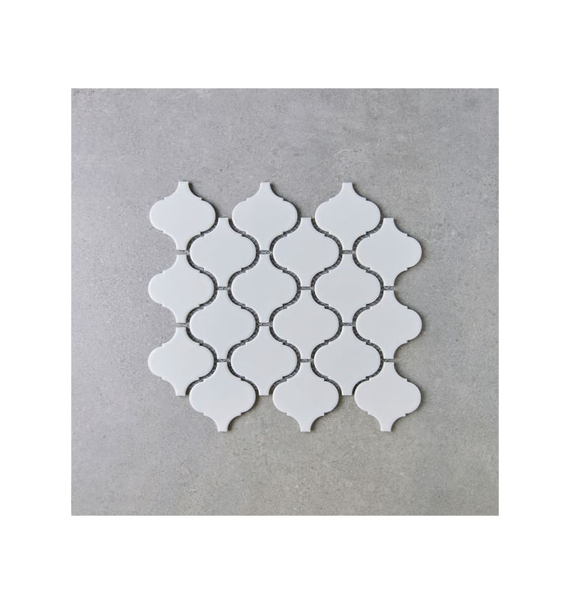 Malla de Porcellanato Fika Lantern Matte White 24,6 x 28 cm-1760389852660