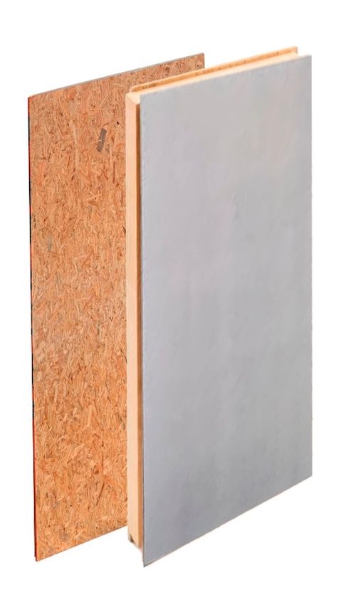 Panel de revestimiento exterior Fibrocemento-PUR, 2,40 x 1,20 m - NewPanel