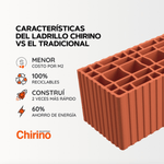 Ladrillo cerámico Doble Muro Termoeficiente 18 x 18 x 33 - Chirino-1768775902155